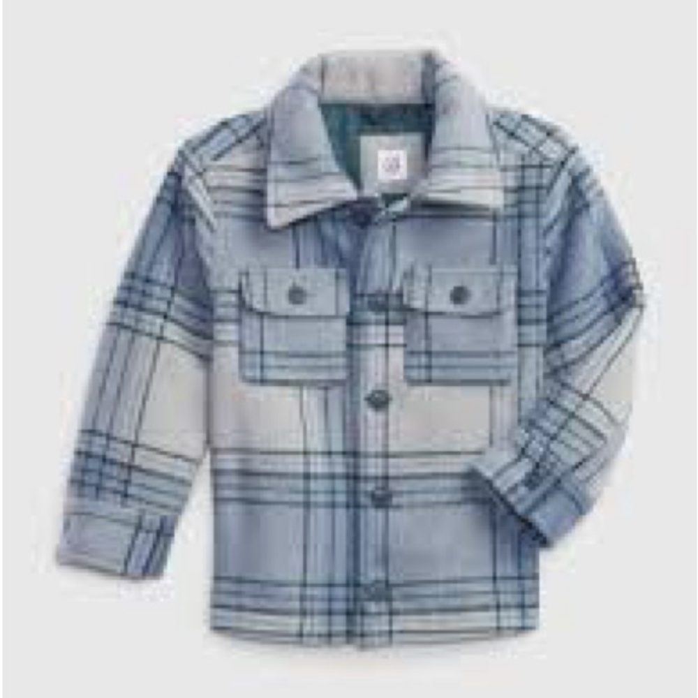 GAP Toddler Boys Wool Plaid Fall Coat